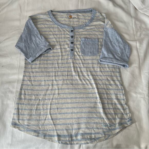Carhartt Women’s Reagan Raglan Henley Baseball Tee S - Picture 2 of 7
